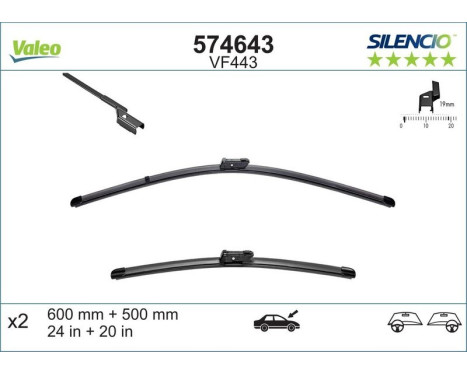 Torkarblad SILENCIO FLAT BLADE SET 574643 Valeo, bild 11