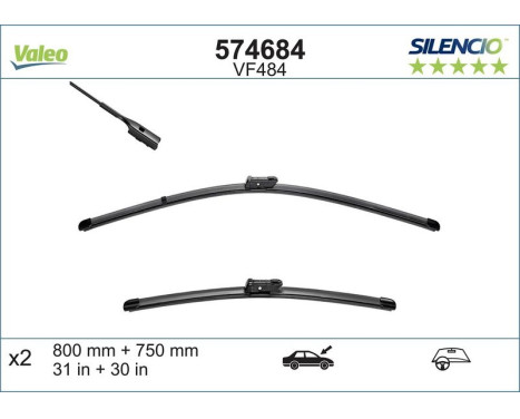 Torkarblad SILENCIO FLAT BLADE SET 574684 Valeo, bild 9