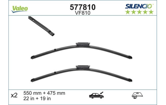 Torkarblad SILENCIO FLAT BLADE SET 577810 Valeo, bild 6