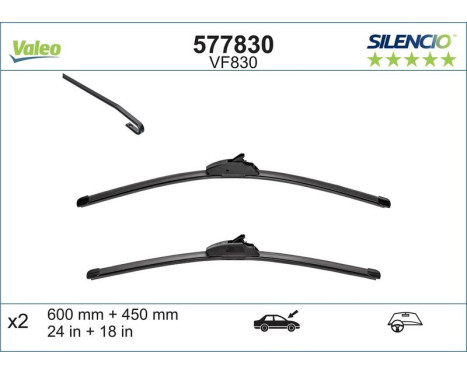 Torkarblad SILENCIO FLAT BLADE SET 577830 Valeo, bild 4