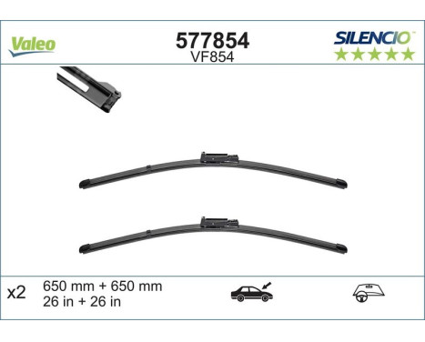 Torkarblad SILENCIO FLAT BLADE SET 577854 Valeo, bild 5