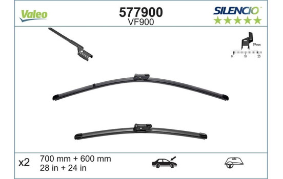 Torkarblad SILENCIO FLAT BLADE SET 577900 Valeo, bild 7