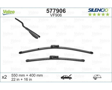 Torkarblad SILENCIO FLAT BLADE SET 577906 Valeo, bild 2