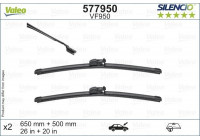 Torkarblad SILENCIO FLAT BLADE SET 577950 Valeo