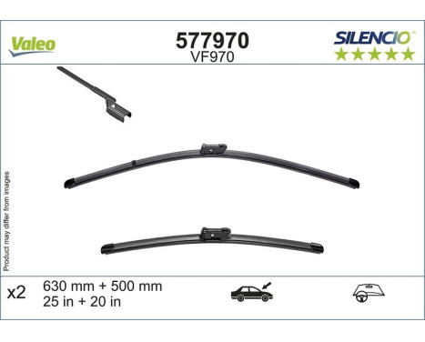 Torkarblad SILENCIO FLAT BLADE SET 577970 Valeo, bild 5