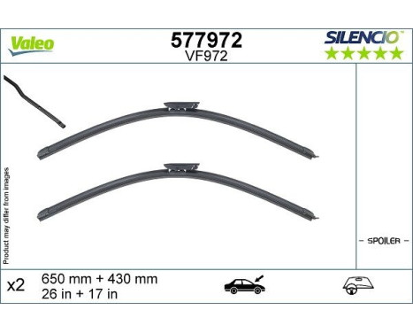 Torkarblad SILENCIO FLAT BLADE SET 577972 Valeo, bild 6