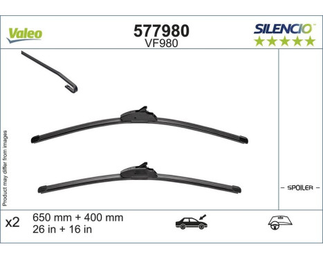 Torkarblad SILENCIO FLAT BLADE SET 577980 Valeo, bild 5