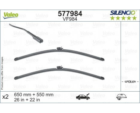Torkarblad SILENCIO FLAT BLADE SET 577984 Valeo