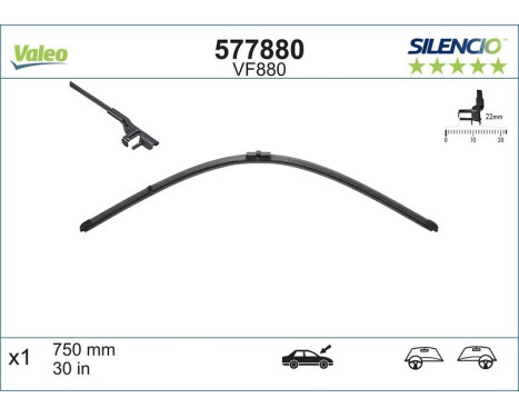 Torkarblad SILENCIO FLAT BLADE SINGLE 577880 Valeo, bild 5
