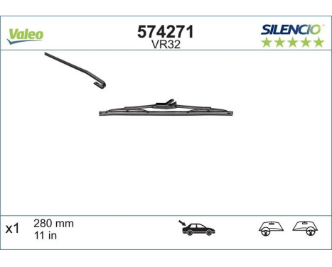 Torkarblad SILENCIO REAR 574271 Valeo, bild 3