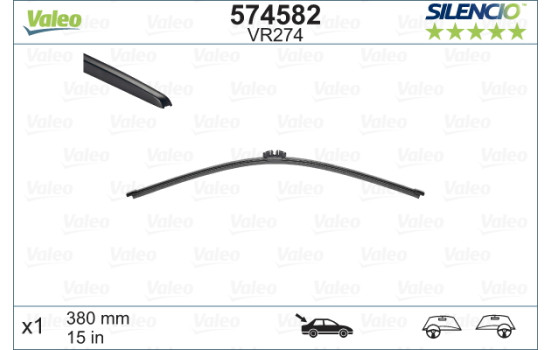 Torkarblad SILENCIO REAR 574582 Valeo, bild 2