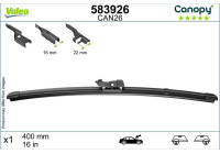 Vindrutetorkare 583926 Valeo