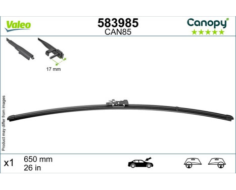 Vindrutetorkare 583985 Valeo, bild 2