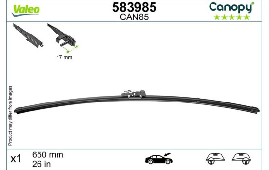 Vindrutetorkare 583985 Valeo, bild 2