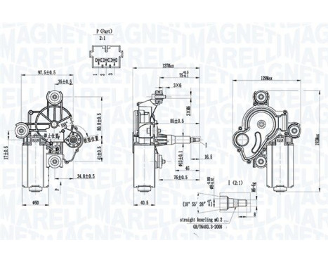 Vindrutetorkarmotor, bild 3