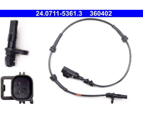Capteur, vitesse de roue 24.0711-5361.3 ATE