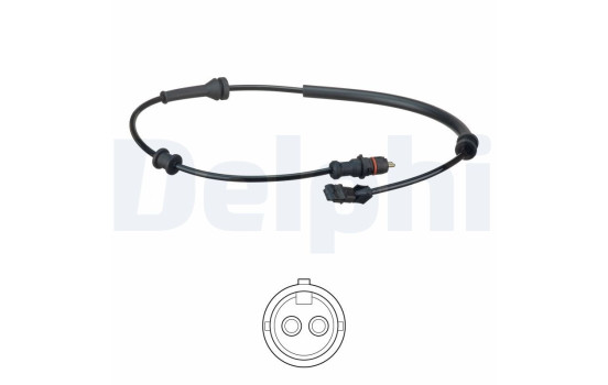 Capteur, vitesse de roue SS20588 Delphi, Image 2