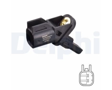 Capteur, vitesse de roue SS20743 Delphi