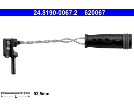 Contact d'avertissement, usure des plaquettes de frein 24.8190-0067.2 ATE