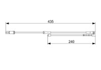 Contact d'avertissement, usure des plaquettes de frein AP1584 Bosch