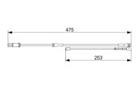 Contact d'avertissement, usure des plaquettes de frein AP1586 Bosch