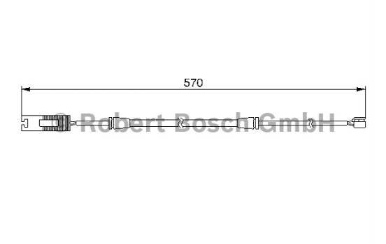 Contact d'avertissement, usure des plaquettes de frein AP206 Bosch