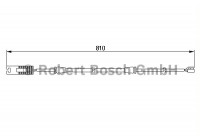 Contact d'avertissement, usure des plaquettes de frein AP209 Bosch