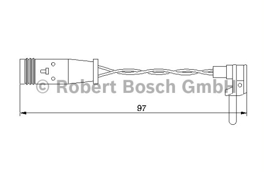 Contact d'avertissement, usure des plaquettes de frein AP215 Bosch, Image 2