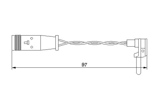 Contact d'avertissement, usure des plaquettes de frein AP215 Bosch, Image 3