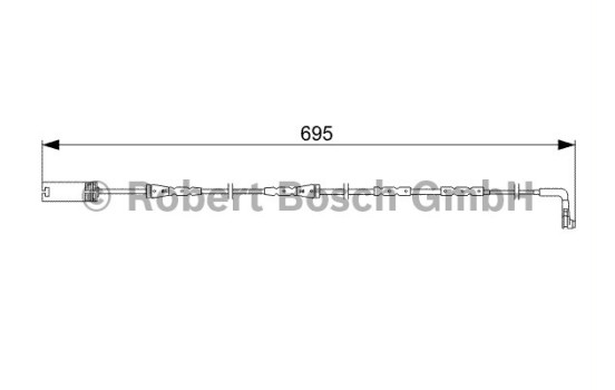 Contact d'avertissement, usure des plaquettes de frein AP322 Bosch, Image 2