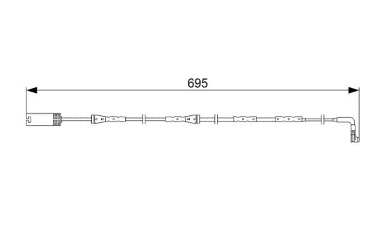 Contact d'avertissement, usure des plaquettes de frein AP322 Bosch, Image 3