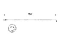 Contact d'avertissement, usure des plaquettes de frein AP833 Bosch