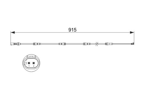 Contact d'avertissement, usure des plaquettes de frein AP837 Bosch, Image 3