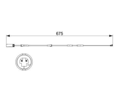 Contact d'avertissement, usure des plaquettes de frein AP844 Bosch
