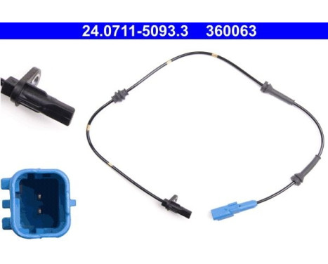 Capteur de vitesse de roue 24.0711-5093.3 ATE