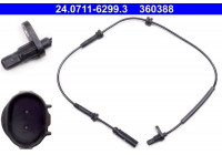 Capteur, vitesse de roue 24.0711-6299.3 ATE