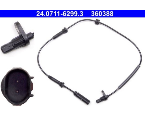 Capteur, vitesse de roue 24.0711-6299.3 ATE