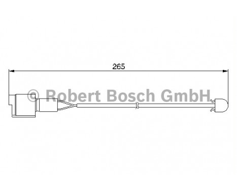 Contact d'avertissement, usure des plaquettes de frein AP163 Bosch