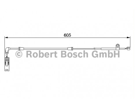 Contact d'avertissement, usure des plaquettes de frein AP198 Bosch, Image 2