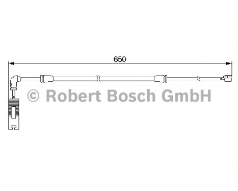 Contact d'avertissement, usure des plaquettes de frein AP212 Bosch, Image 2