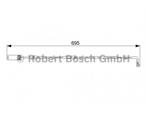 Contact d'avertissement, usure des plaquettes de frein AP322 Bosch, Image 2