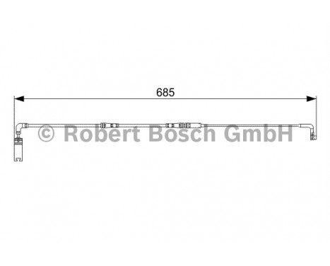 Contact d'avertissement, usure des plaquettes de frein AP804 Bosch