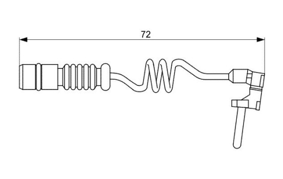 Contact d'avertissement, garniture de frein arrière / usure AP329 Bosch