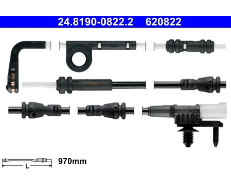 Contact d'avertissement, usure des garnitures/plaquettes de frein 24.8190-0822.2 ATE