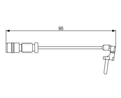 Contact d'avertissement, usure des garnitures/plaquettes de frein AP160 Bosch, Image 6
