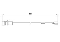 Contact d'avertissement, usure des garnitures/plaquettes de frein AP182 Bosch
