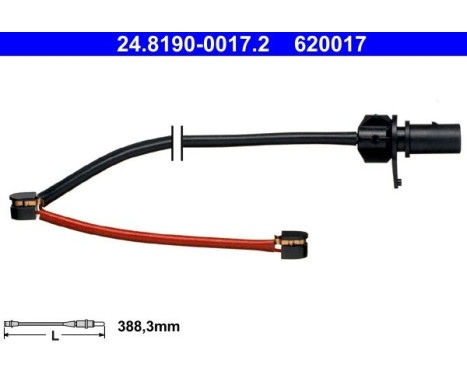 Contact d'avertissement, usure des plaquettes de frein 24.8190-0017.2 ATE