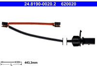 Contact d'avertissement, usure des plaquettes de frein 24.8190-0020.2 ATE