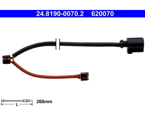 Contact d'avertissement, usure des plaquettes de frein 24.8190-0070.2 ATE