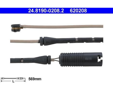 Contact d'avertissement, usure des plaquettes de frein 24.8190-0208.2 ATE